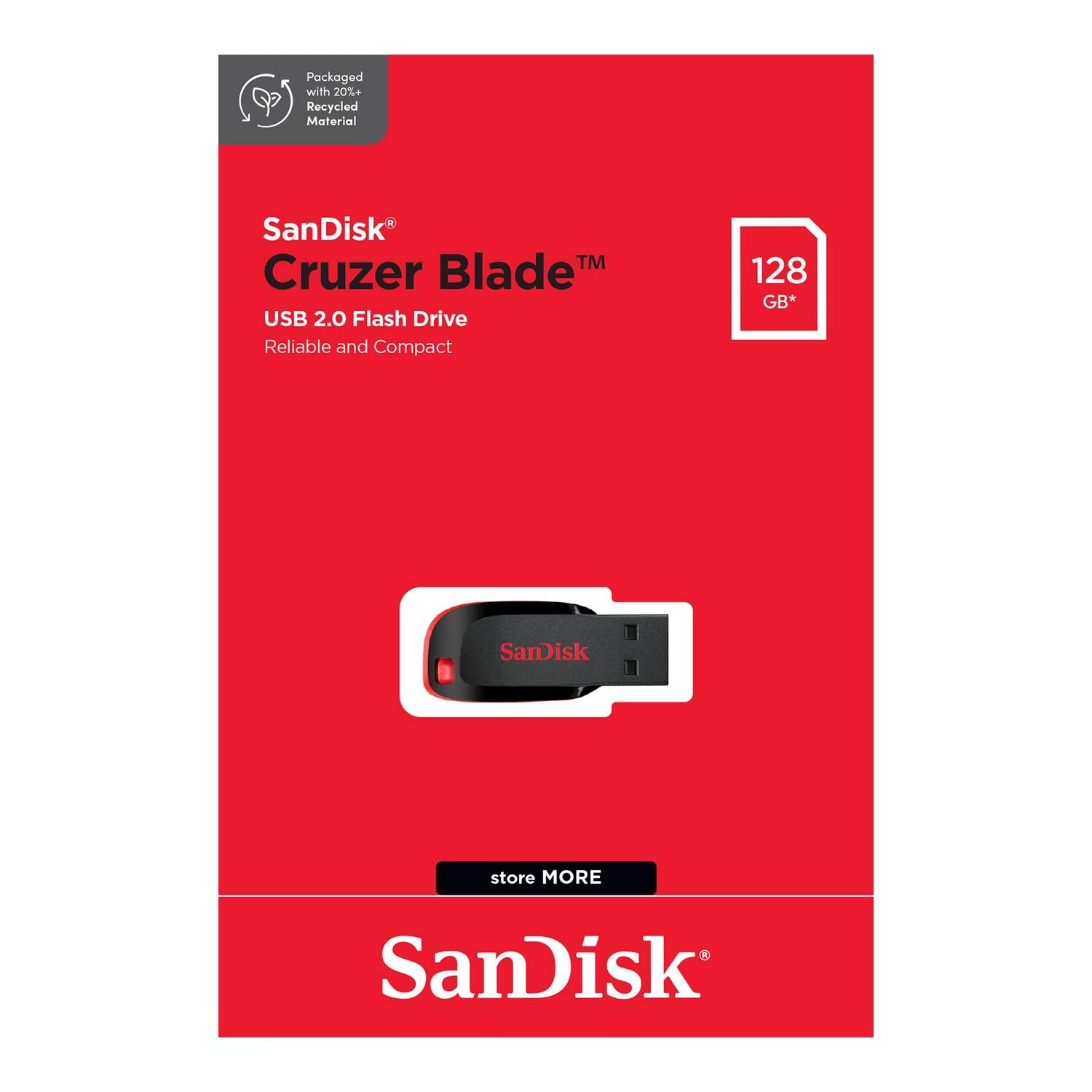 SanDisk Cruzer Blade 128GB USB Drive (British brand)
