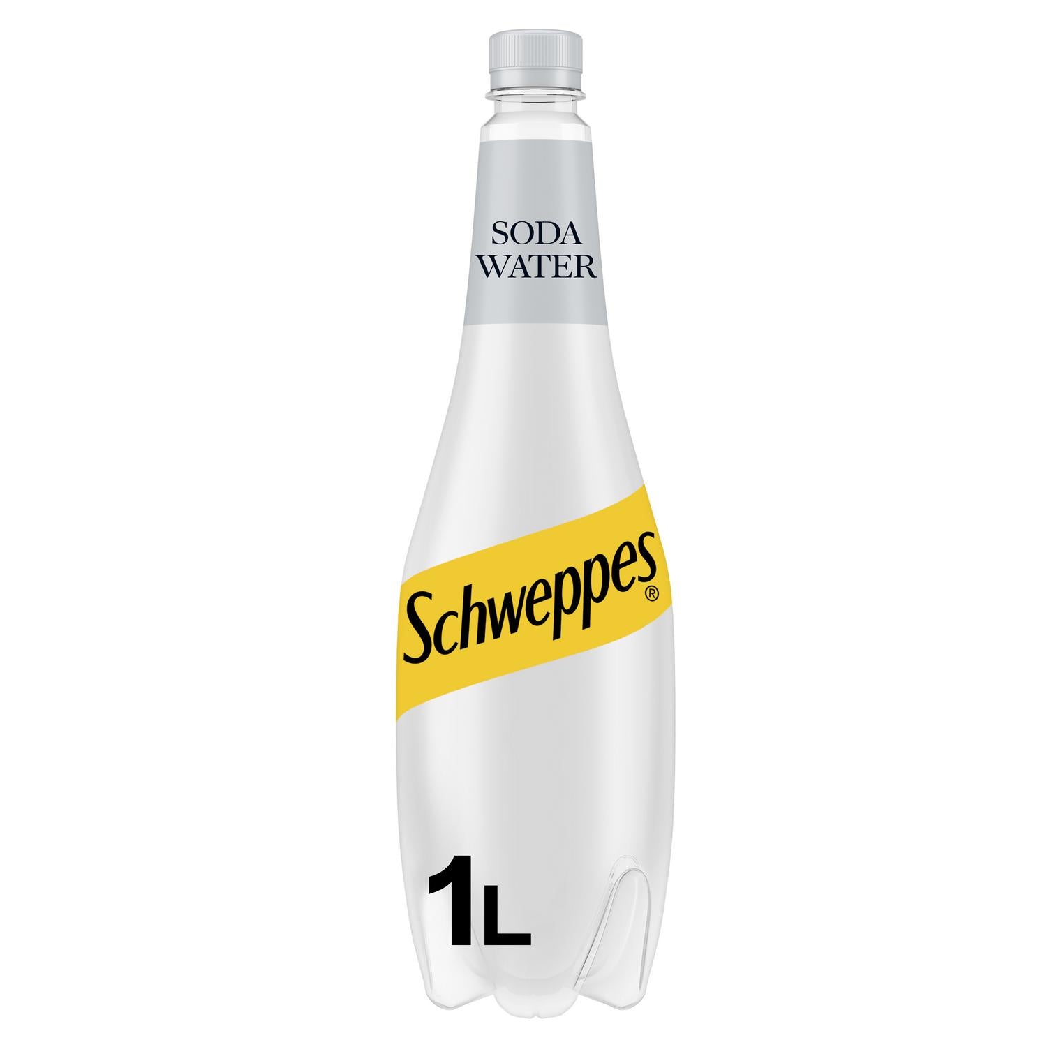 Schweppes Sprudelwasser, 1-Liter-Flasche (britische Marke)