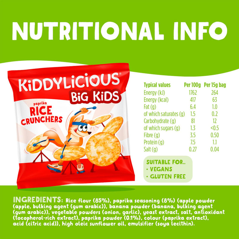 Kiddylicious Paprika Rice Crunchers 60g , UK version