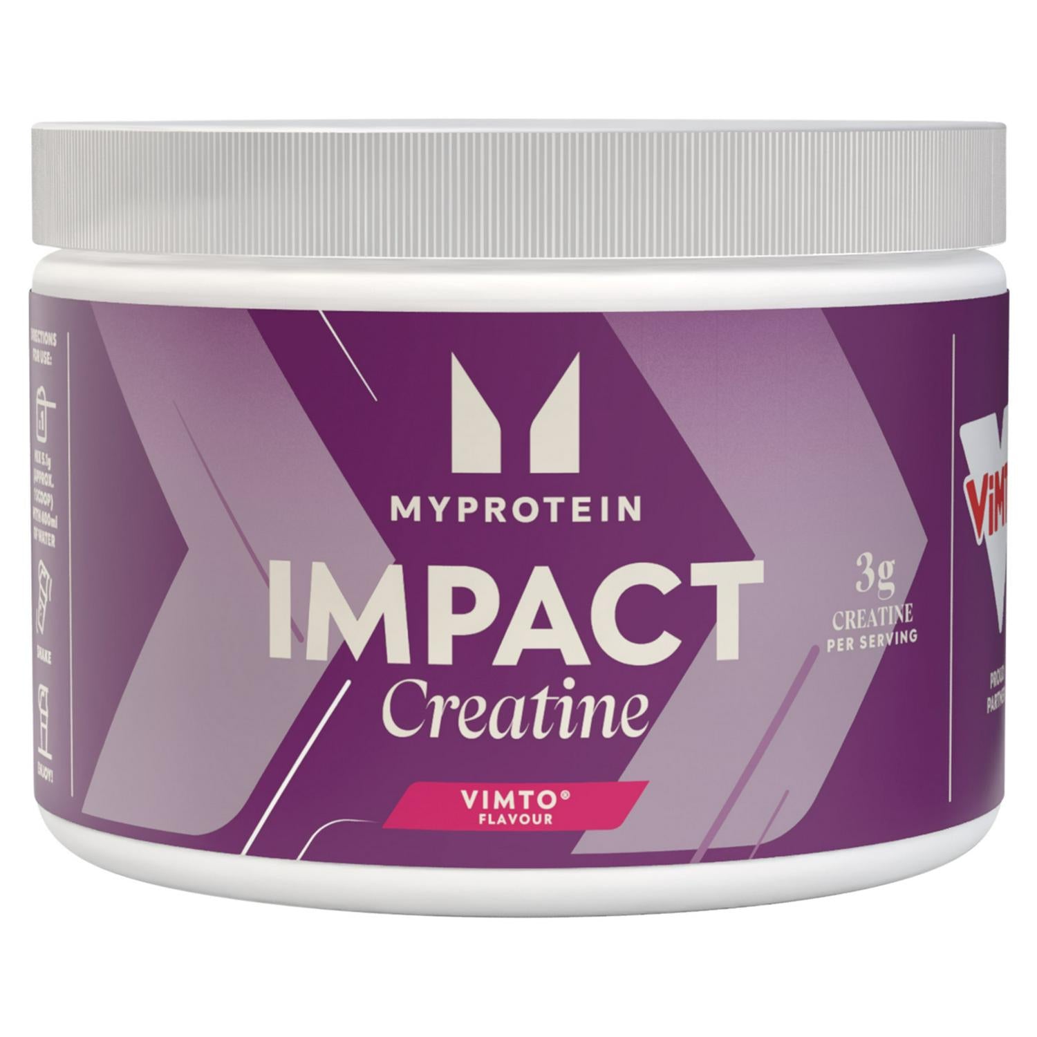MyProtein creatine powder Vimto flavour 153g, imported from the UK