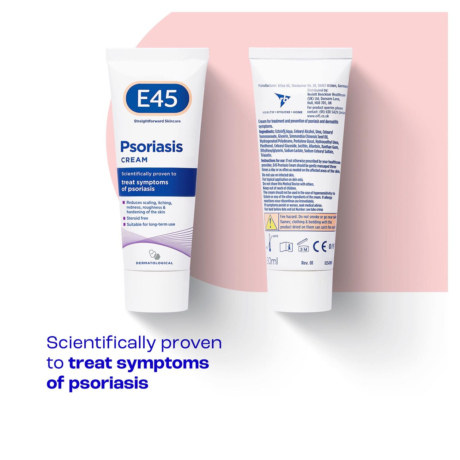 E45 Psoriasis Cream 50ml, UK version