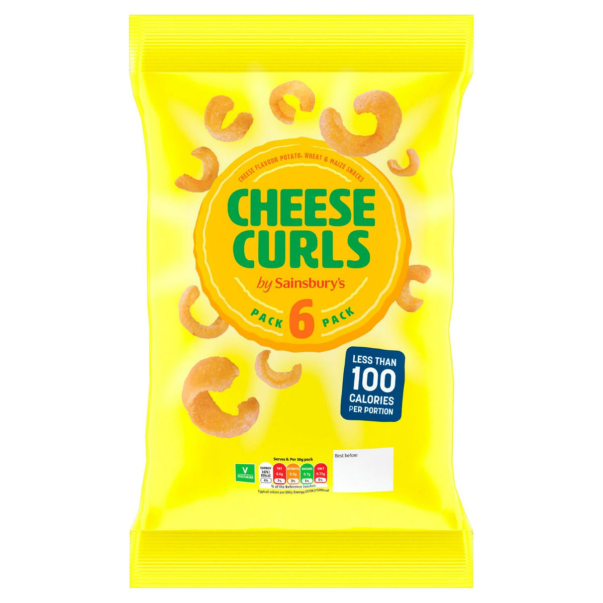 Sainsbury's Cheesy Curls 6x16g