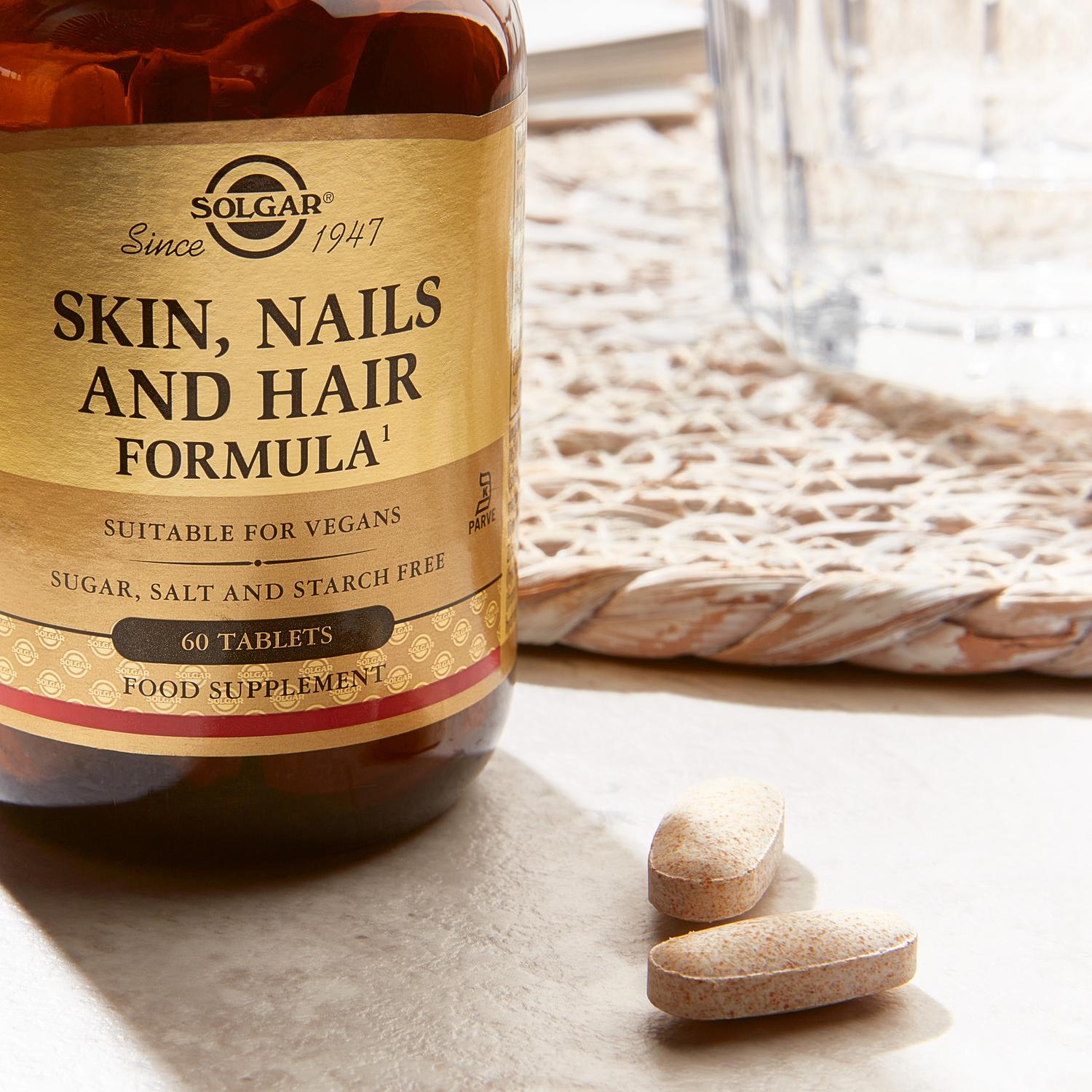 Solgar Skin Nails and Hair Formula 60 count tablets (British brand)