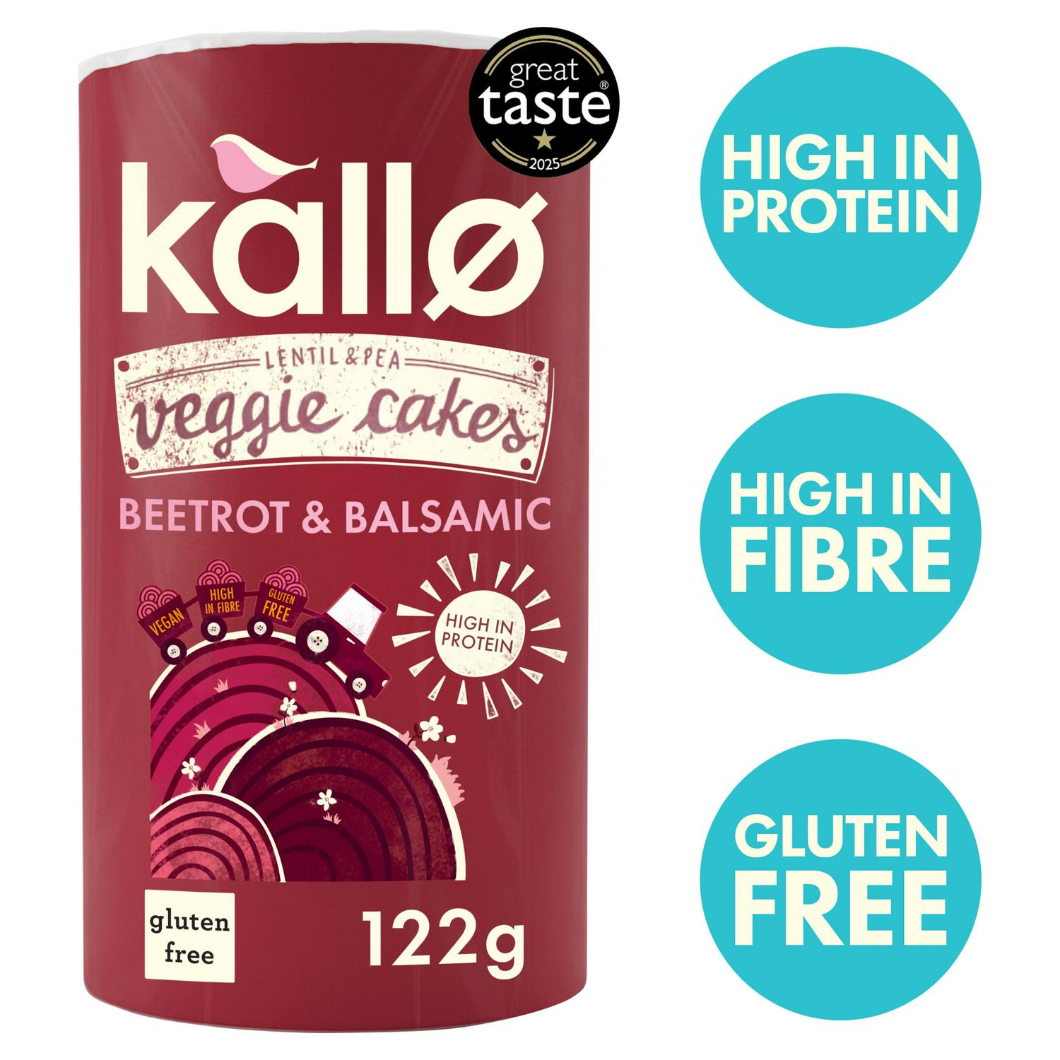 Kallo Veggie Cakes Beetroot Balsamic Seasoning 122g, UK version