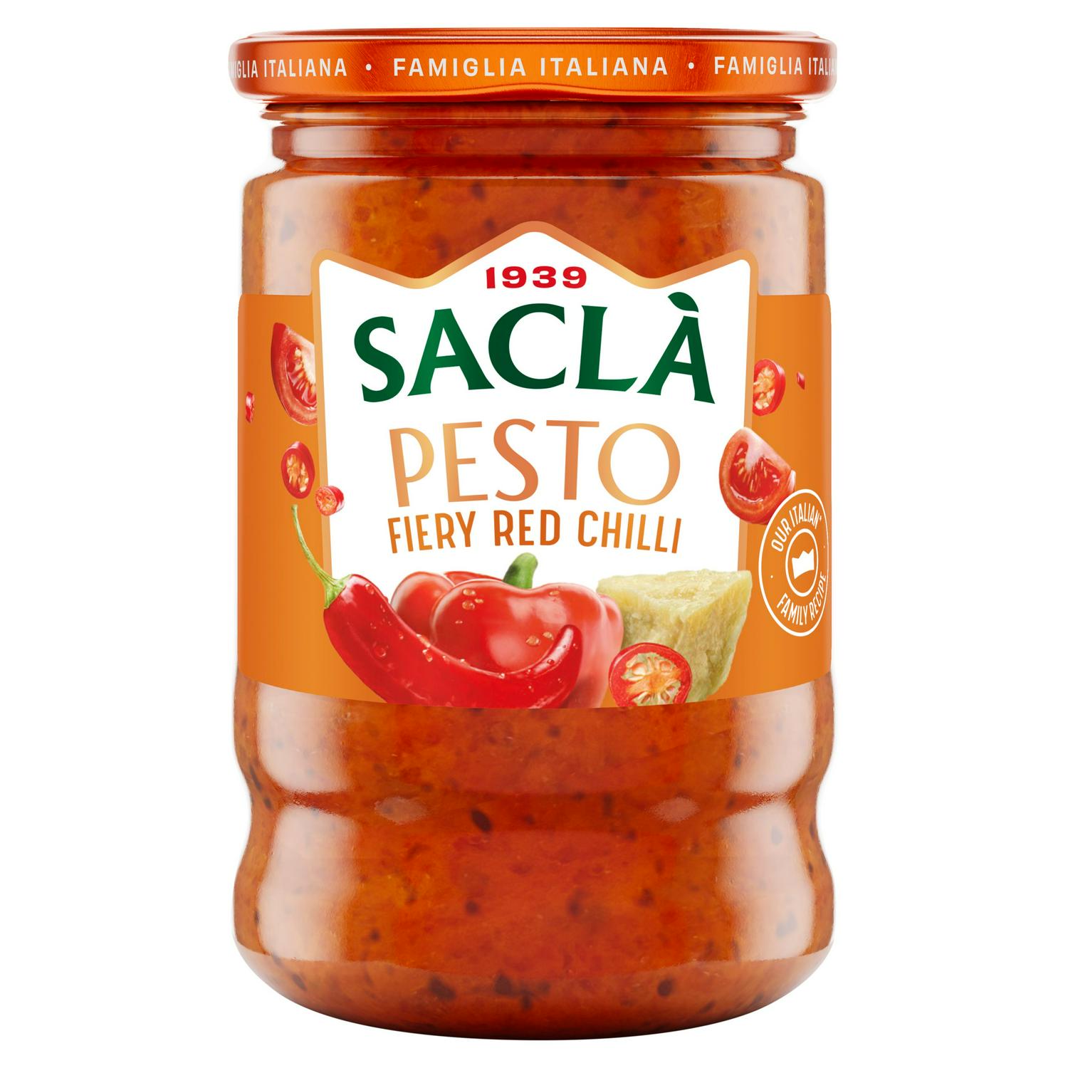 Sacla Chilli Pesto 190g jar (British brand)