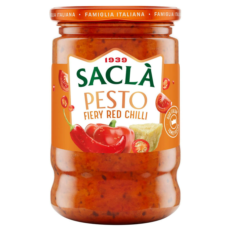 Sacla Chilli Pesto 190g jar (British brand)
