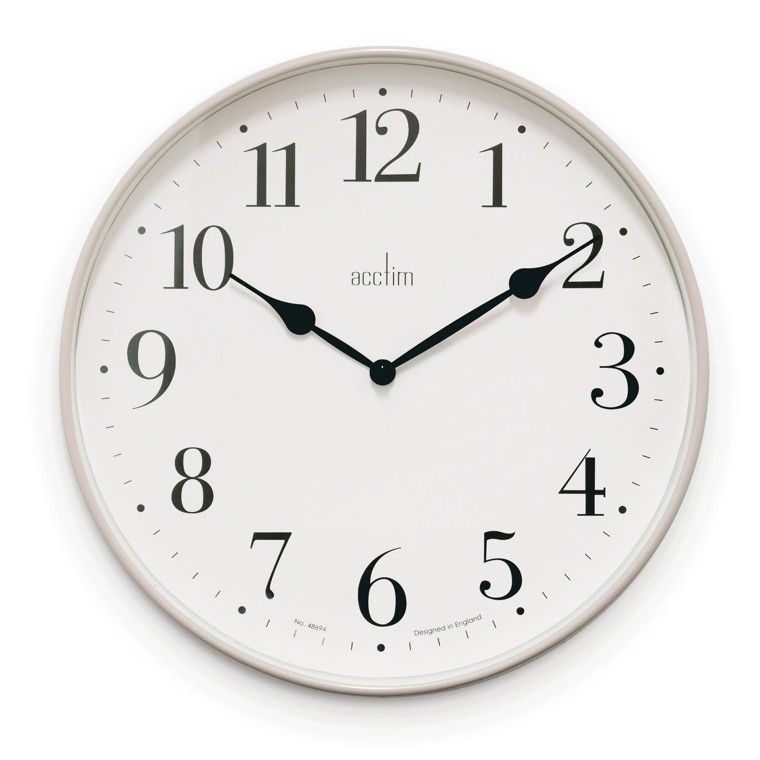 Acctim Denham wall clock Mocha 30cm - British product