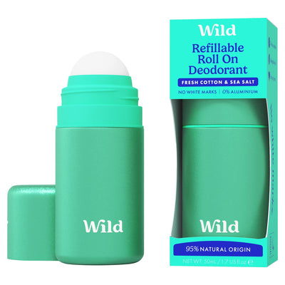 Sainsburys Déodorant Bille Rechargeable 50ml au Parfum Naturel Coton Frais & Sel de Mer - Acheter en ligne sur McGrocer