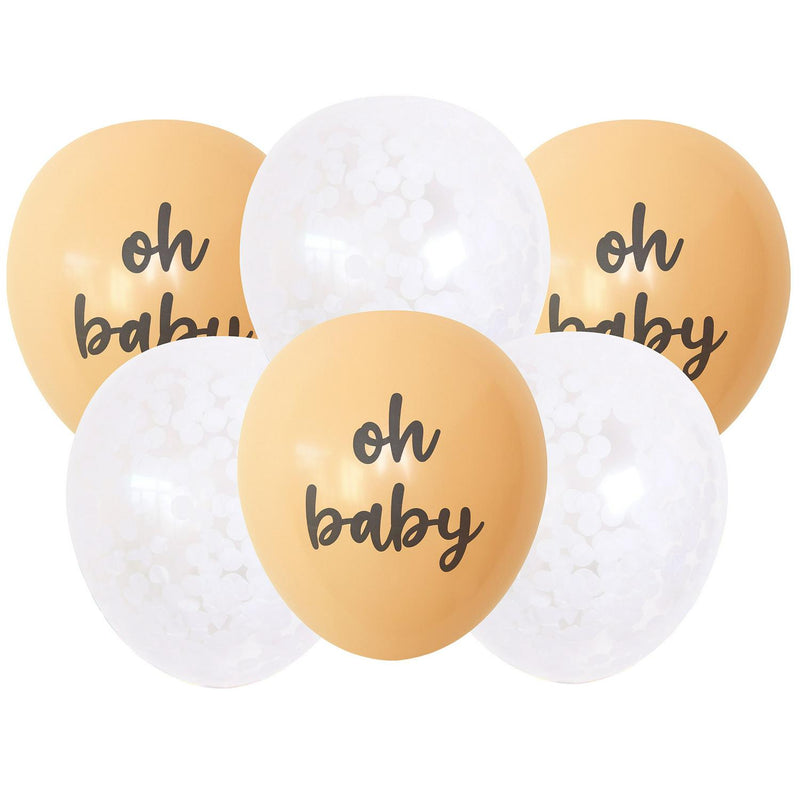 Sainsbury's Hello Baby latex balloons 6 pack (British brand)