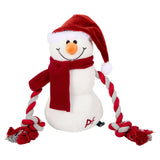 Petface Snowman Plush & Rope Dog Toy