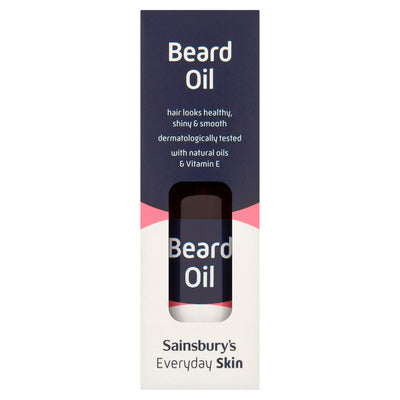 Sainsburys Beard Oil with Grape Seed, Jojoba, and Almond Oils 30ml- Buy online at McGrocer