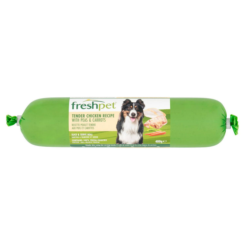Freshpet wet dog food chicken peas carrots 400g - British product