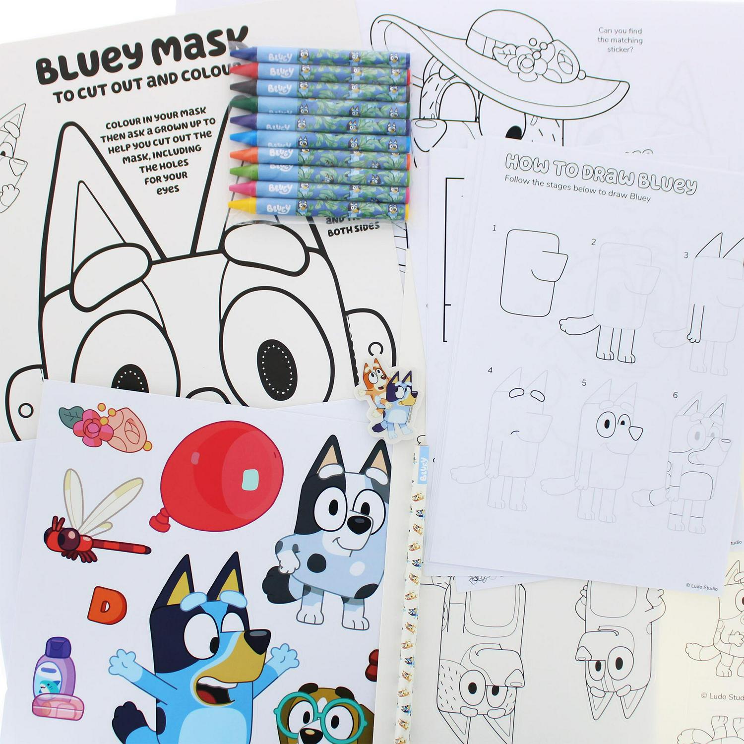 Bluey Activity Set kids craft kit card sleeve - British product