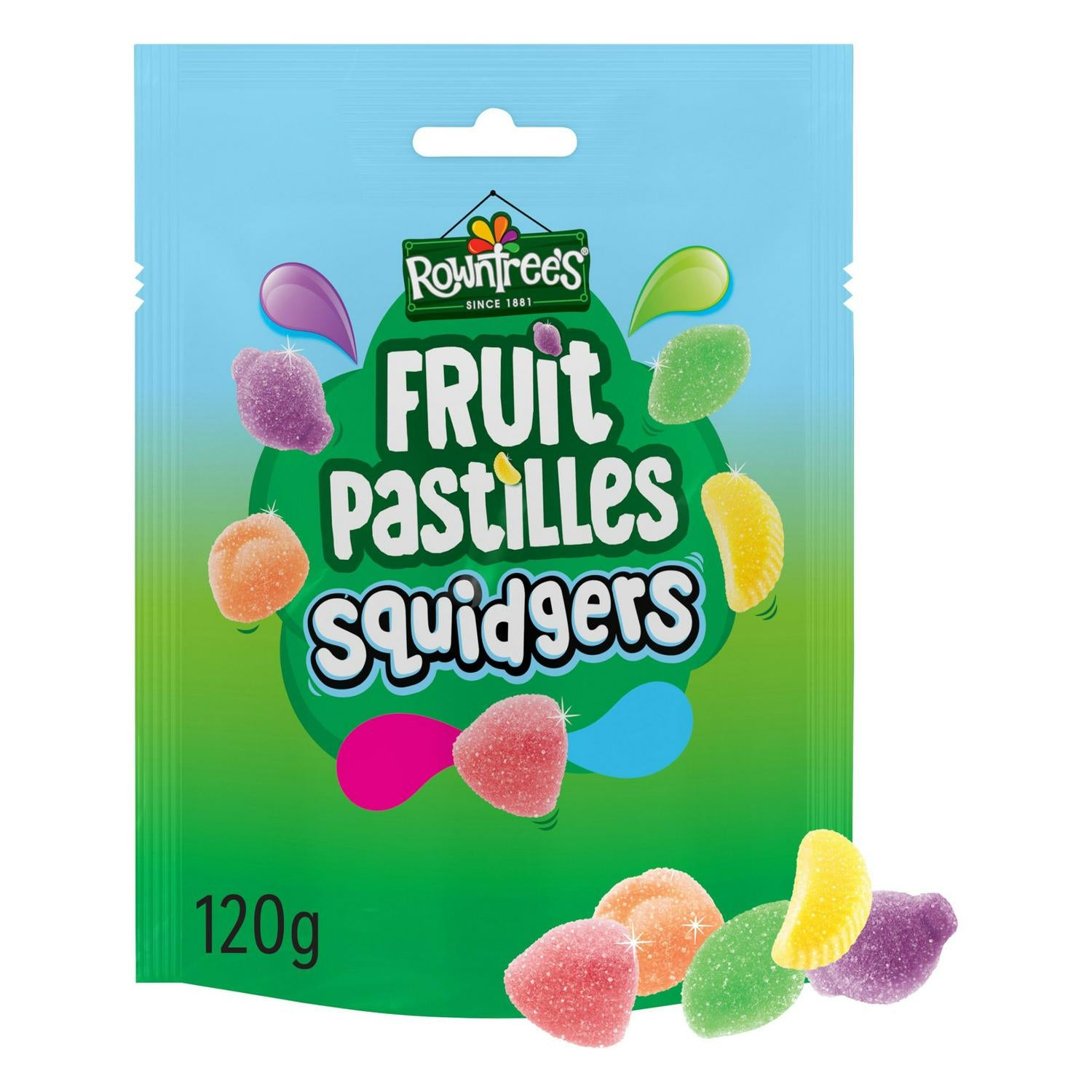 Rowntree's Squidgers fruit pastilles 120g, imported from the UK