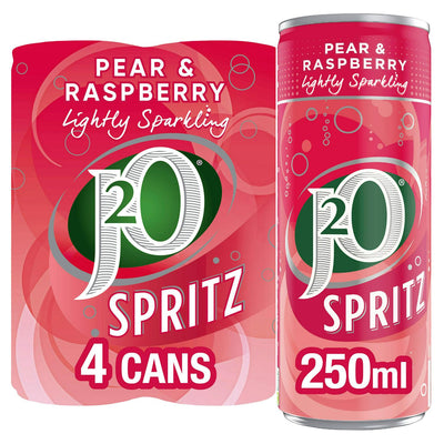 Sainsburys Sparkling Pear and Raspberry Soft Drink Cans 4x250ml- Buy online at McGrocer