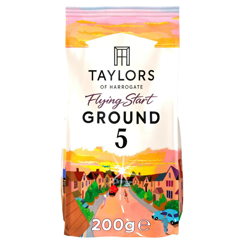 Taylors of Harrogate Flying Start ground coffee 200g, imported from the UK