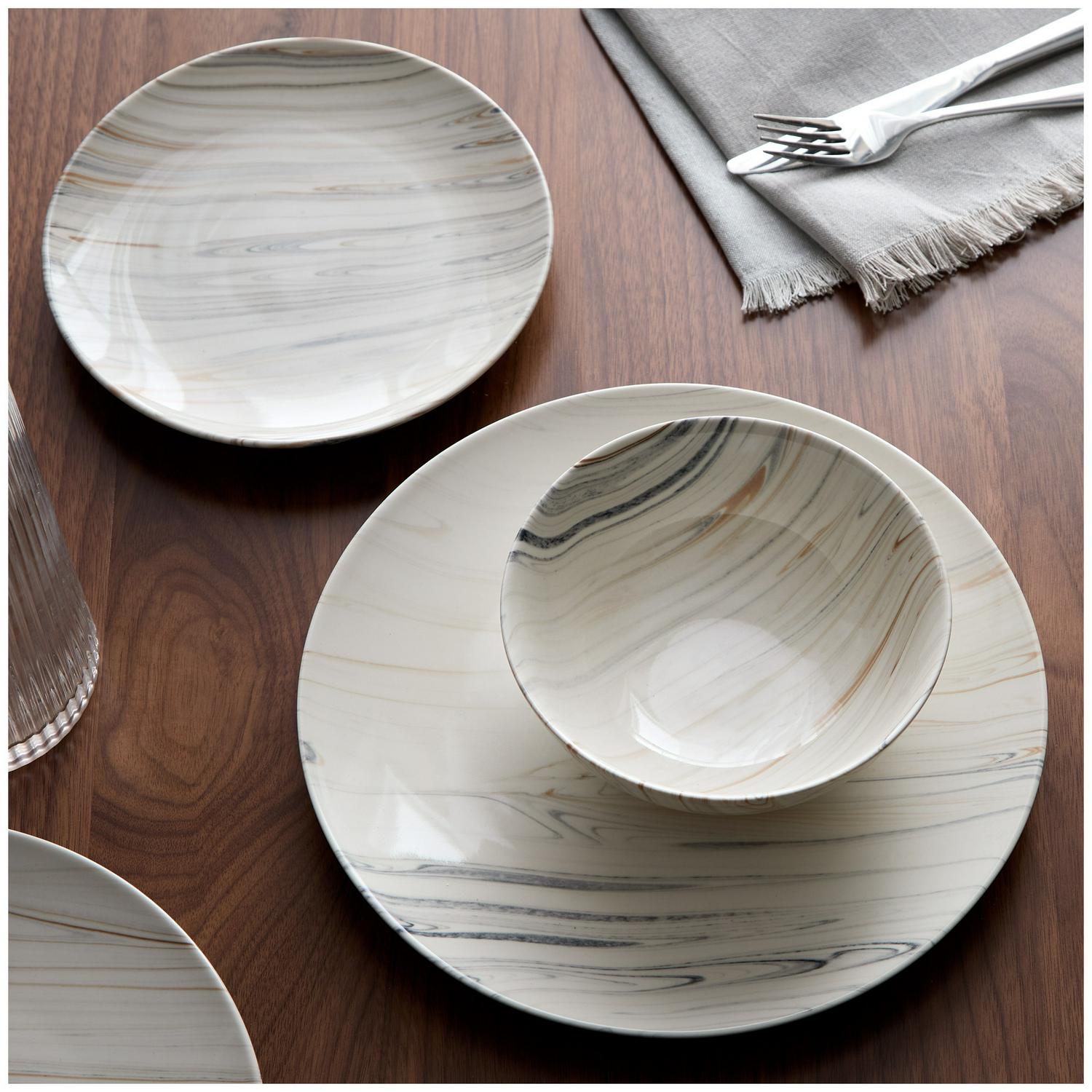Habitat Marble Slip Cereal Bowl Stoneware, UK version
