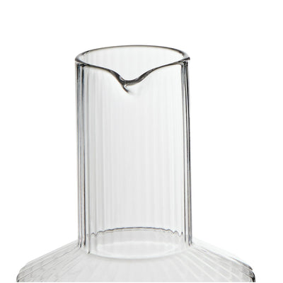 Sainsburys Wide Ribbed Soda Lime Glass Carafe with Spout, 1096ml - اشترِ عبر الإنترنت على McGrocer