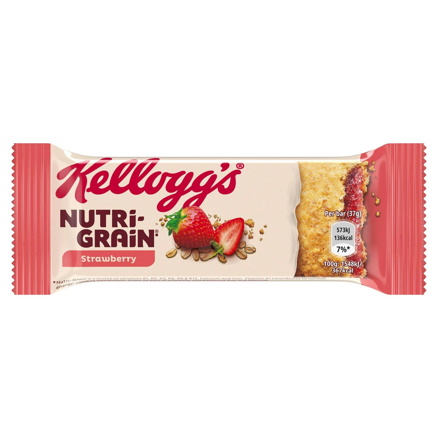 Soft Baked Cereal Bar with Strawberry Filling 37g