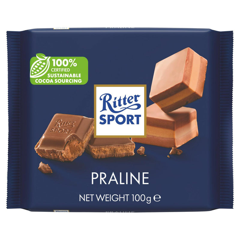Ritter Sport Praline milk chocolate bar 100g - British product