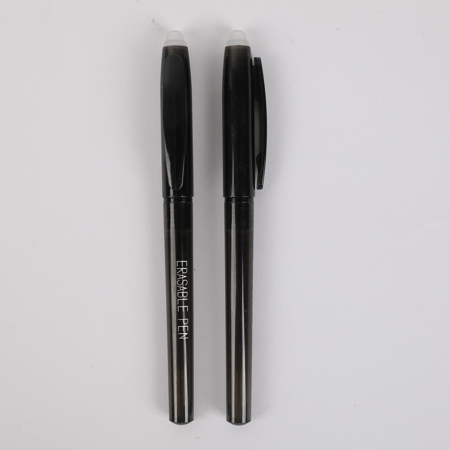 Sainsbury's erasable gel pens black ink pack of 2 (British brand)