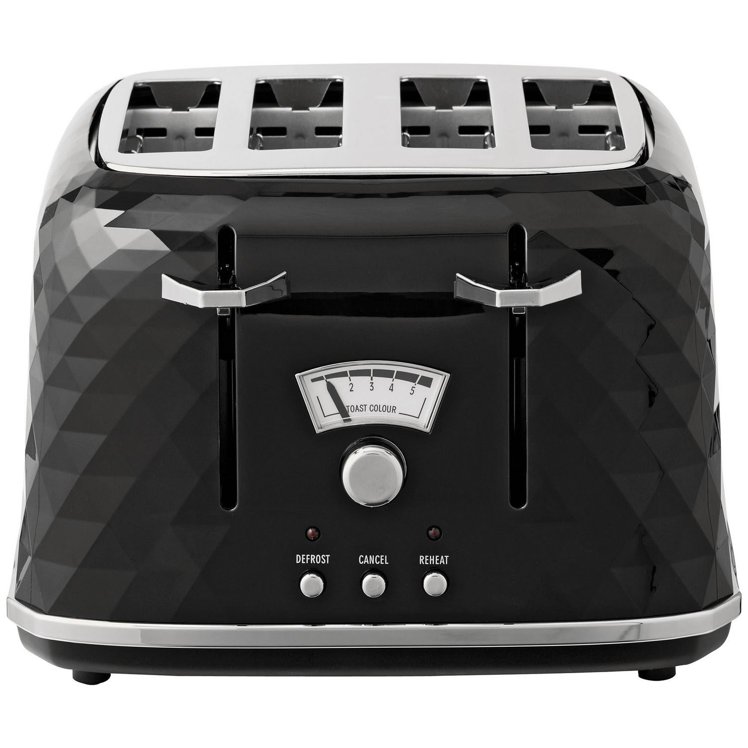 De'Longhi Brillante 4-slice toaster black - British product