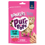 Bonkers Purrpops Lollipop Cat Treats TIp Top Tuna Flavour Pack x4