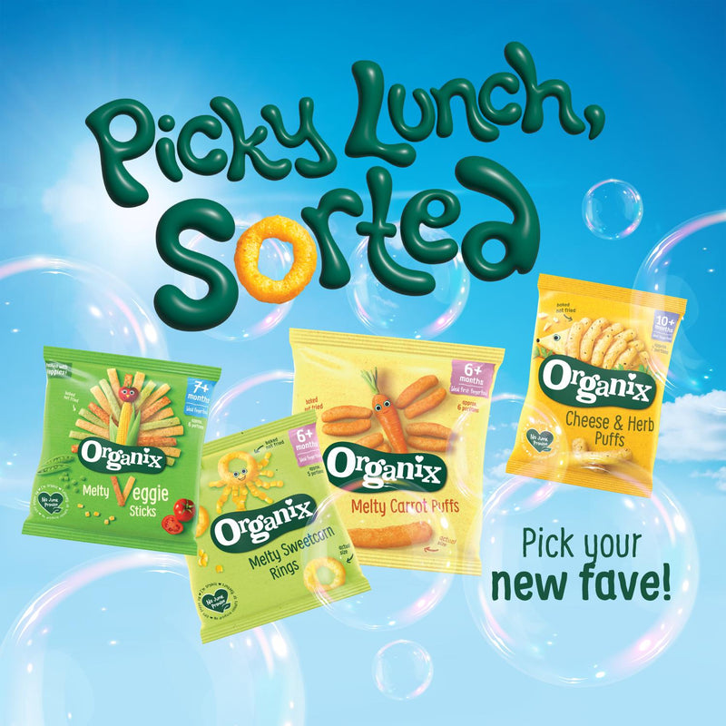 Organix baby puffs veggie sticks multipack 4x15g, UK version