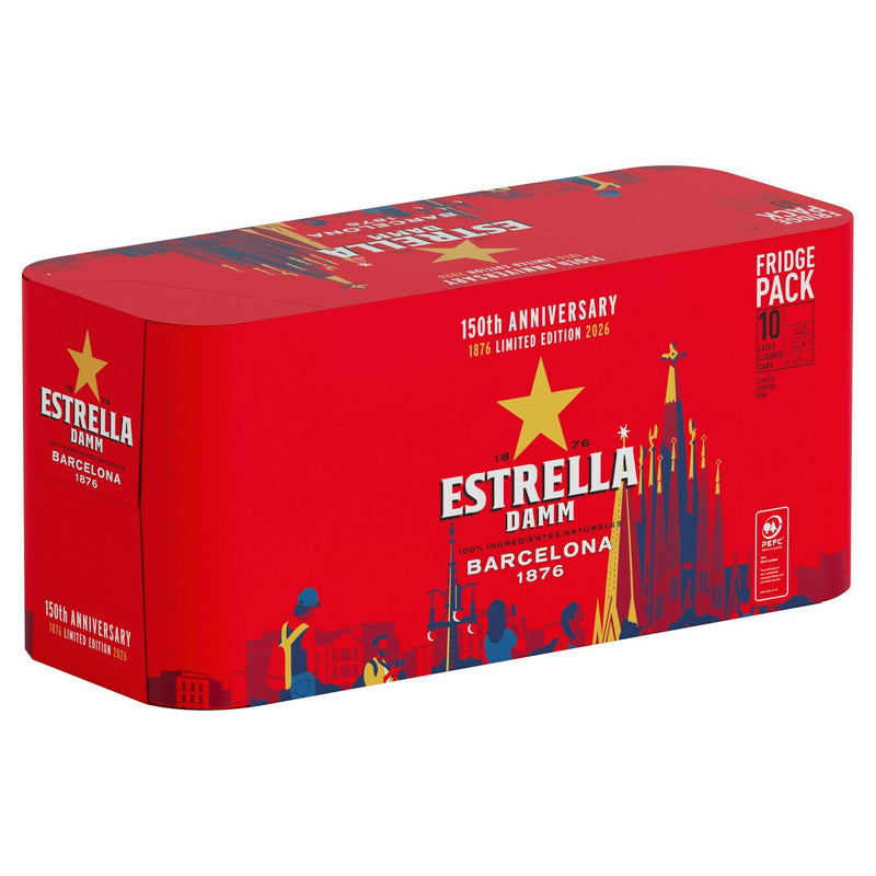 Estrella Damm Barcelona Beer 10 x 440ml - British product