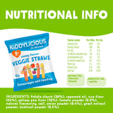 Kiddylicious Cheesy Flavoured Veggie Straws Baby Snacks 4x12g