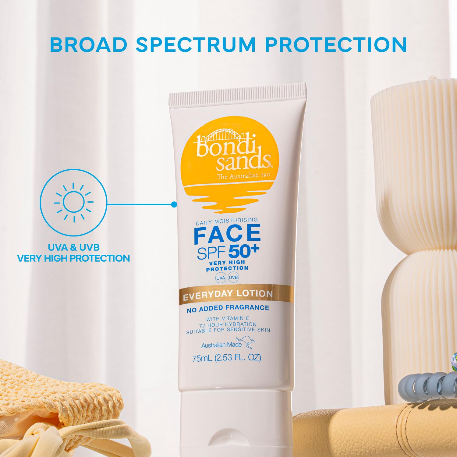 Bondi Sands Daily Moisturising Face SPF 50+ Sunscreen 75ml - British product