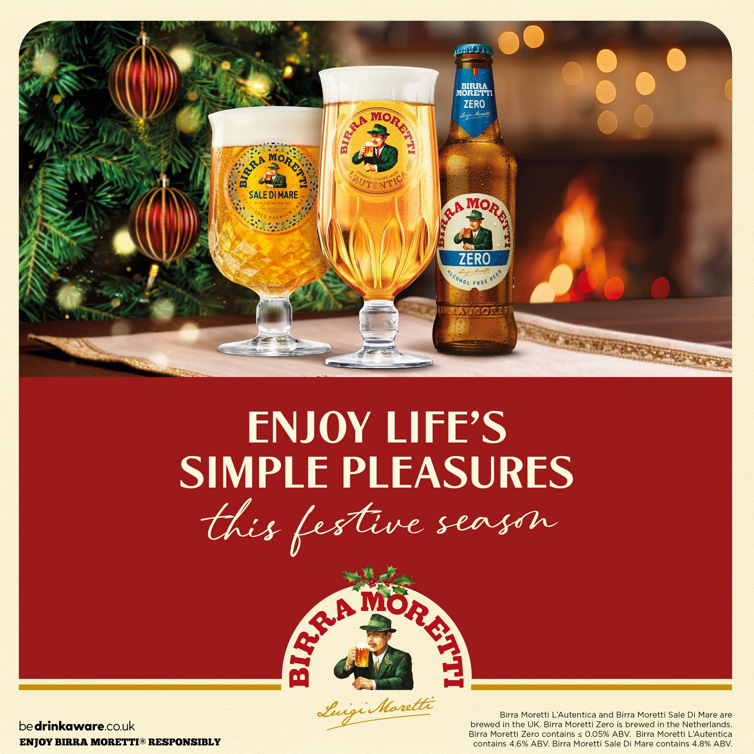 Birra Moretti Premium Lager 10x330ml cans, imported from the UK