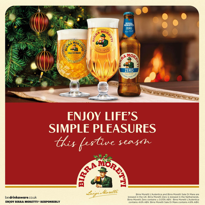 Birra Moretti Premium Lager 10x330ml cans, imported from the UK
