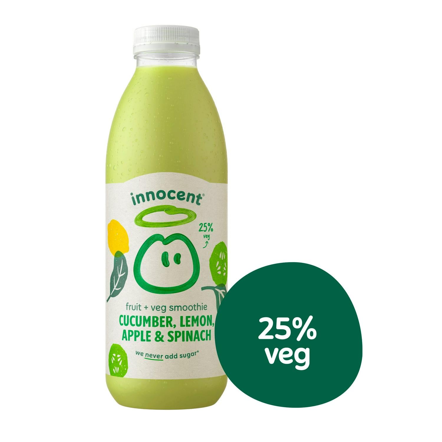 Innocent green smoothie with cucumber lemon apple spinach 750ml, imported from the UK