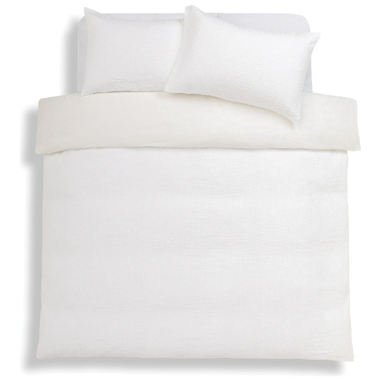 Habitat white waffle bedding set king size, UK version