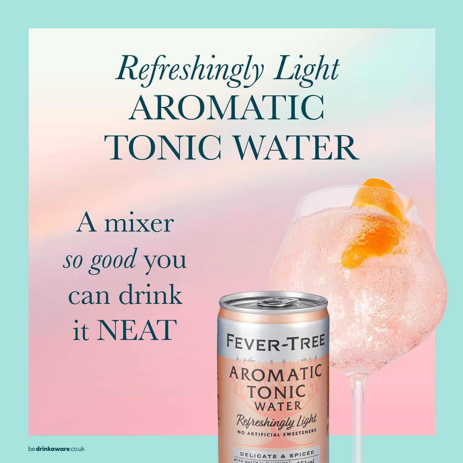 Fever-Tree Refreshingly Light Aromatic Tonic Water 8x150ml (British brand)