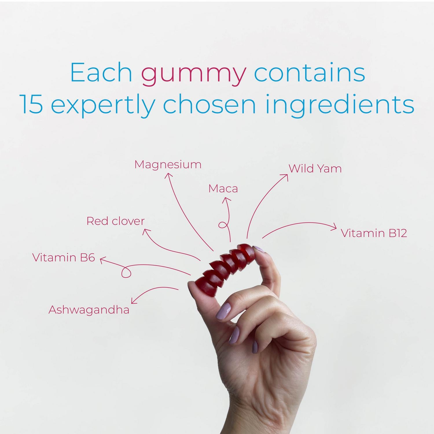 Health & Her Perimenopause Multi Nutrient Support Tasty Raspberry Flavour Gummies