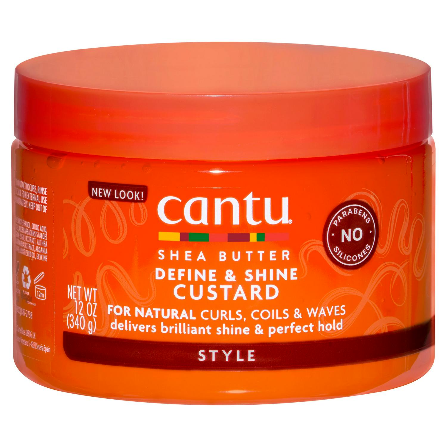 Cantu Shea Butter Define & Shine Custard 340g, Imported from the USA