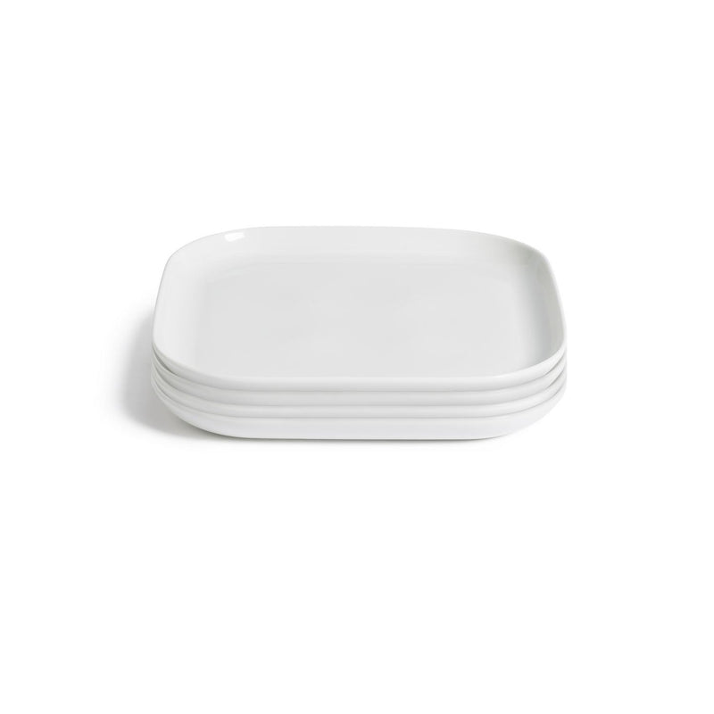 Habitat Riko square white ceramic dinner plate, UK version