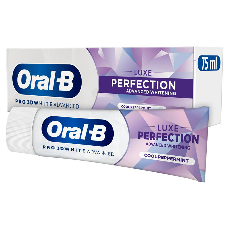 Oral-B 3D White Luxe Perfection whitening toothpaste 75ml, imported from the UK