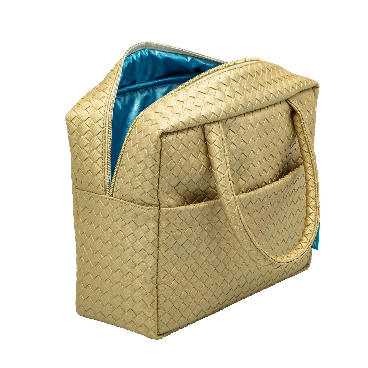 Smash Lunch Bag Woven Gold 11.5x24.5x19.5cm (British brand)