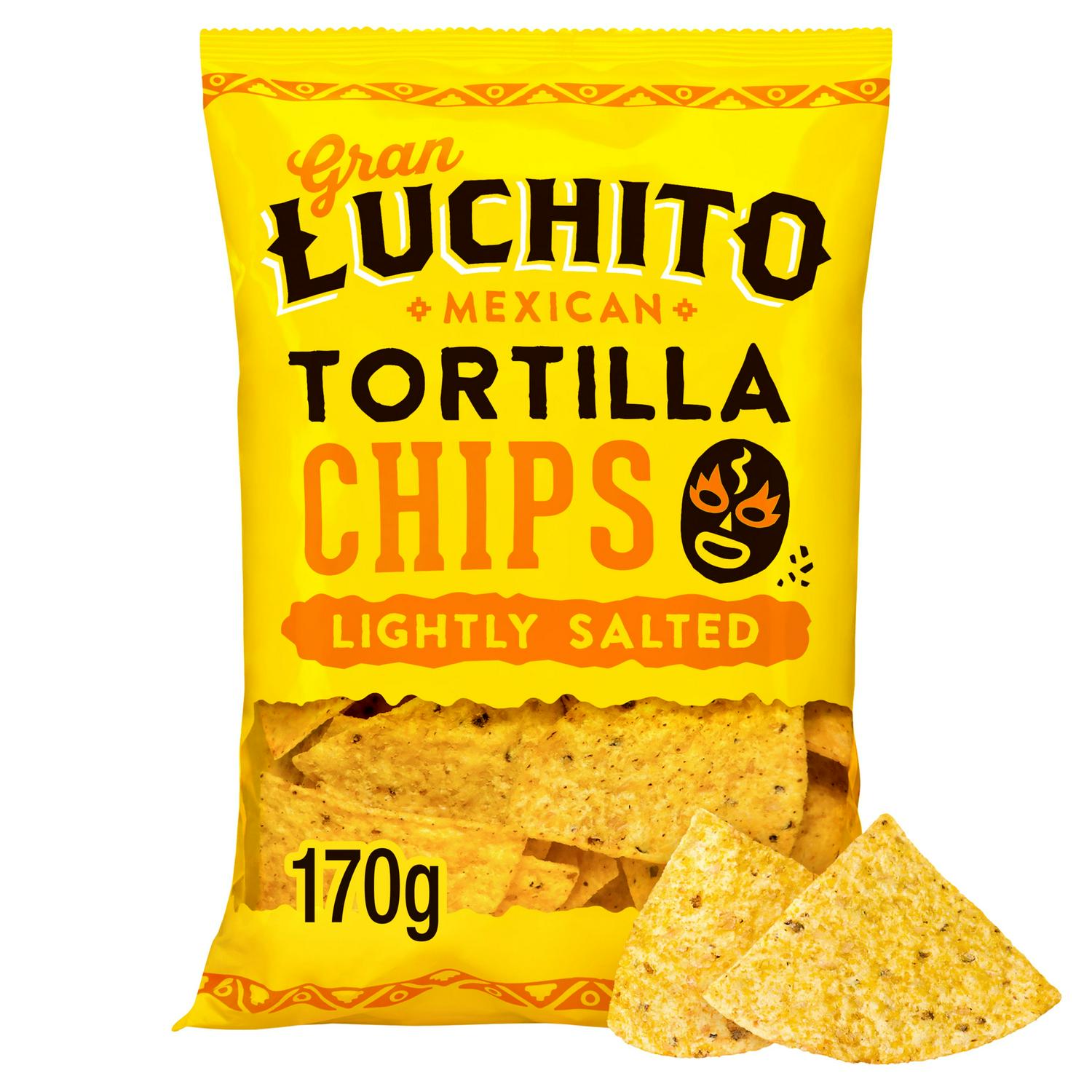 Gran Luchito lightly salted tortilla chips 170g, UK version