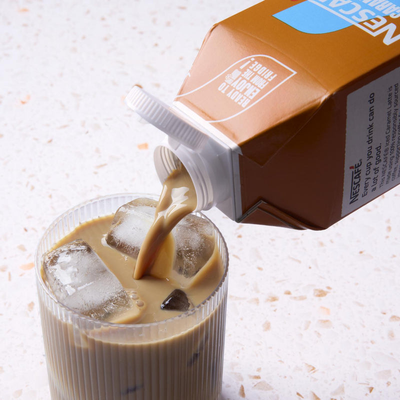 Nescafe Iced Coffee Caramel Latte 750ml, imported from the UK