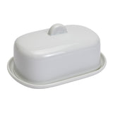 Habitat Riko white porcelain lidded butter dish, UK version