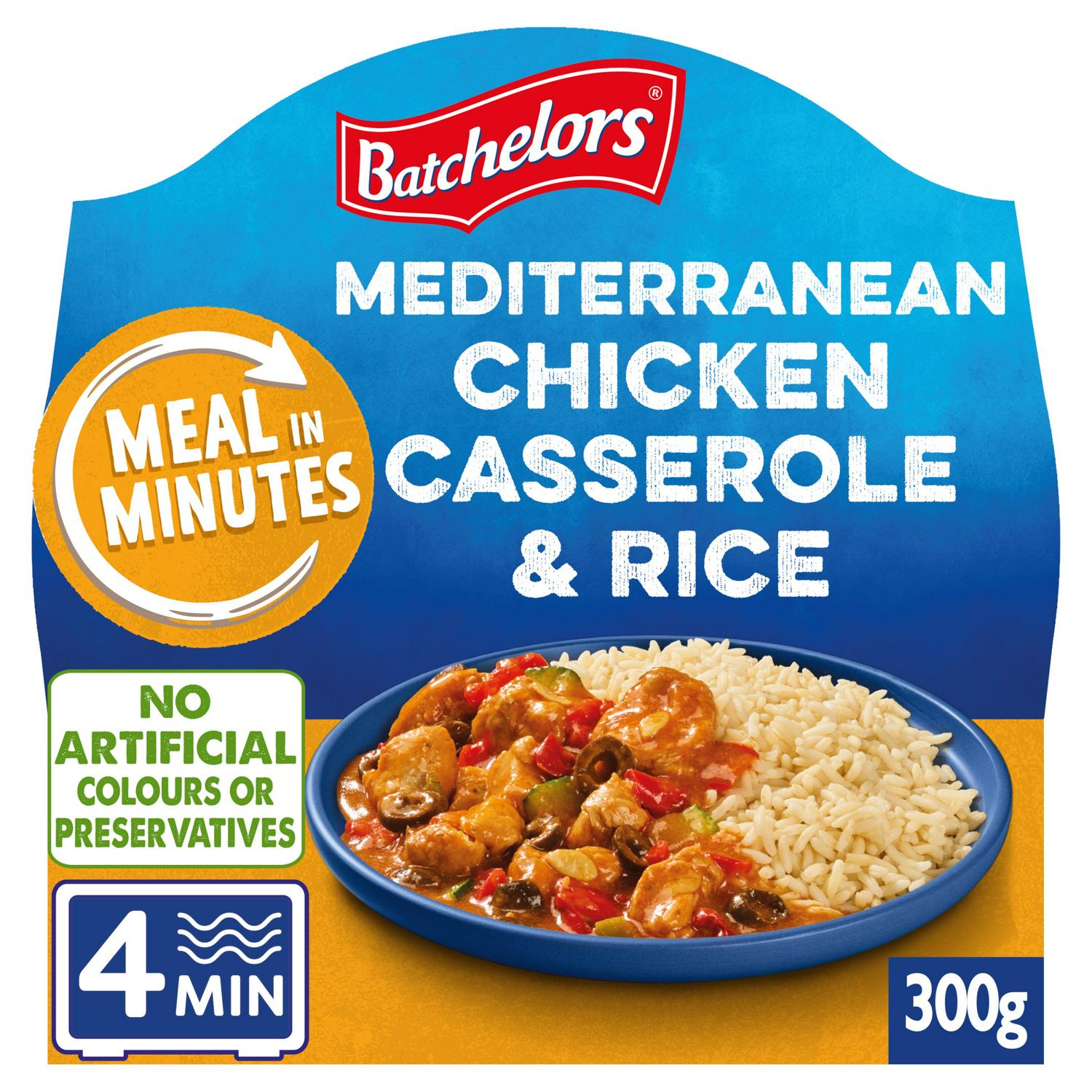 Mediterranean Chicken Casserole with Rice Microwave Ready Meal 300g