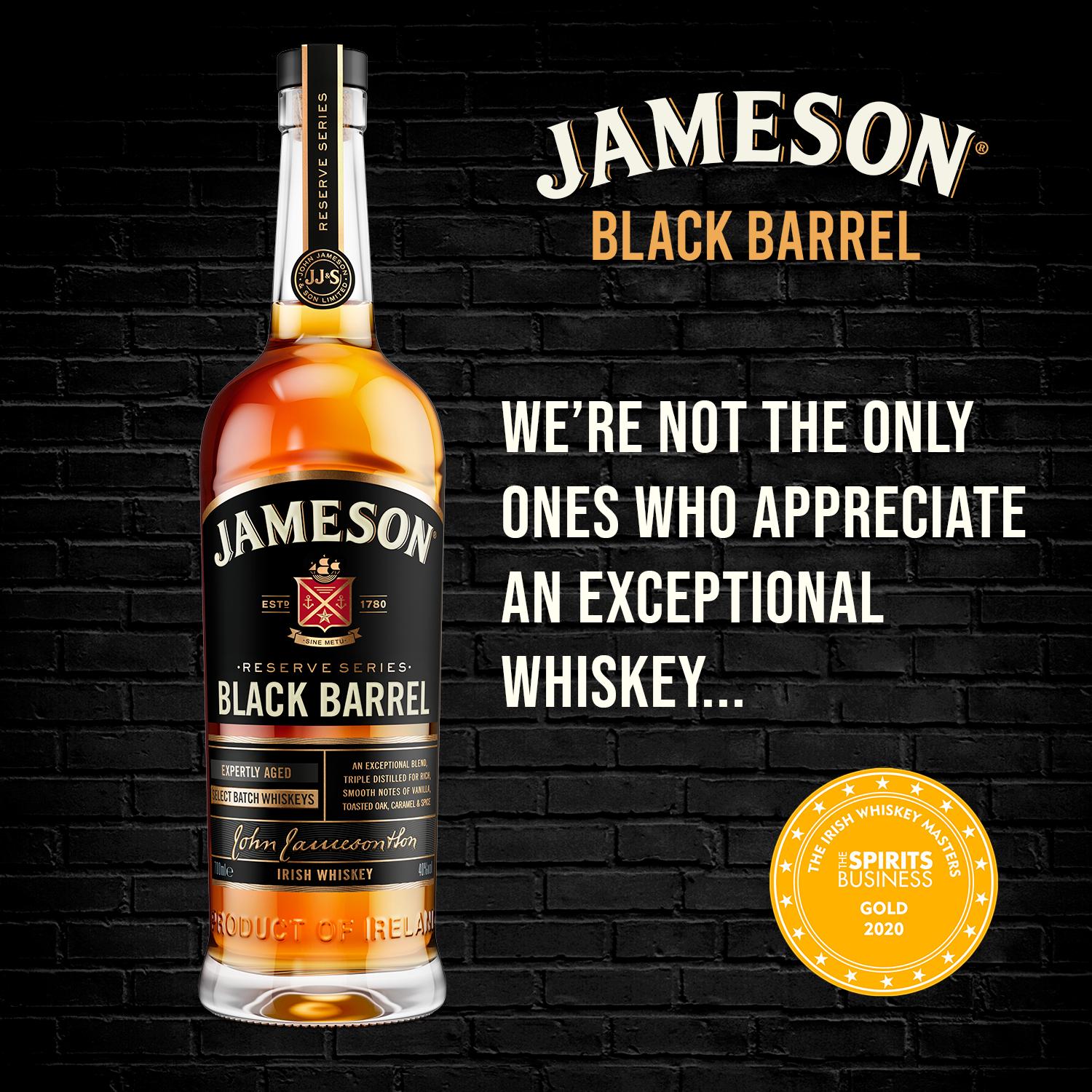 Jameson Irish whiskey Black Barrel 70cl - British product