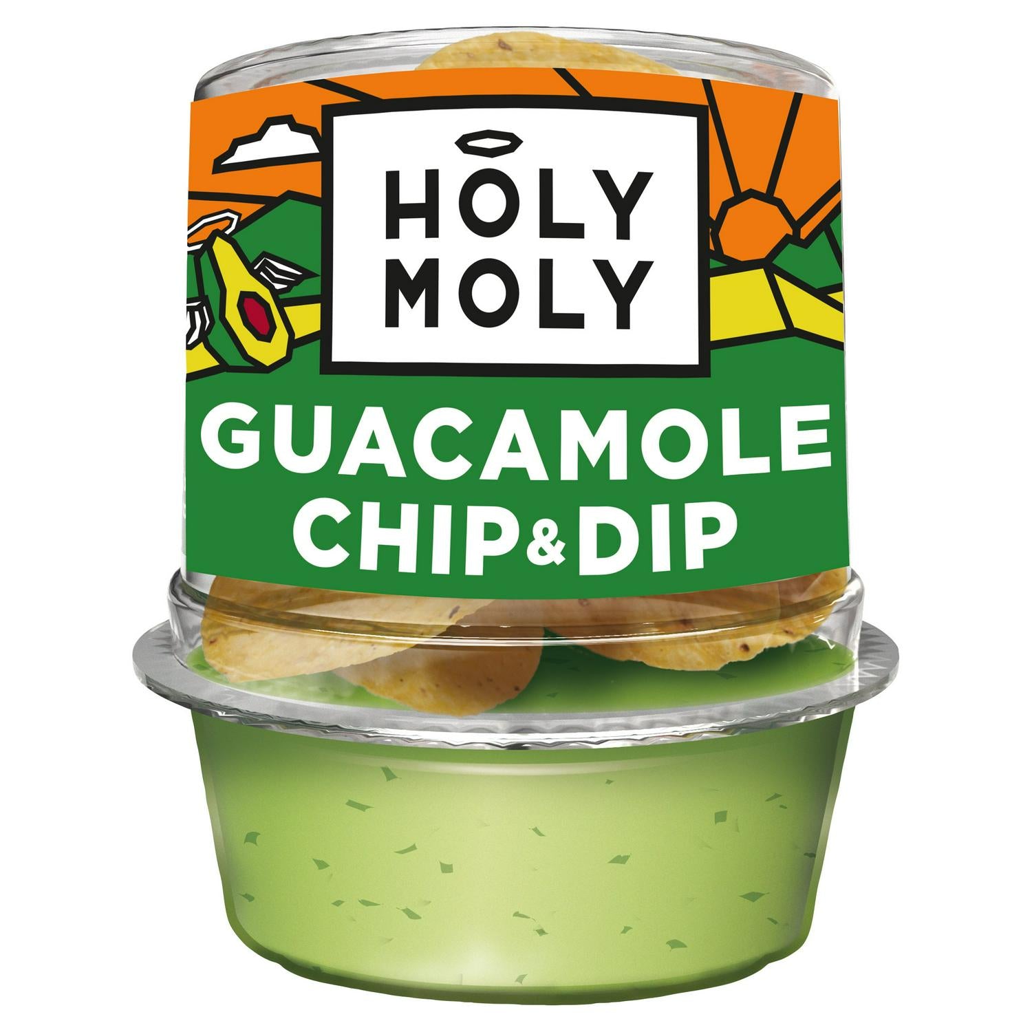 Holy Moly guacamole chip and dip 77g, UK version