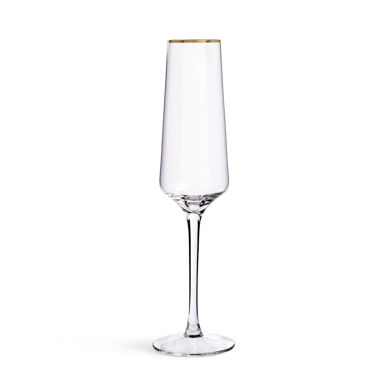 Habitat gold rim prosecco champagne flute, UK version