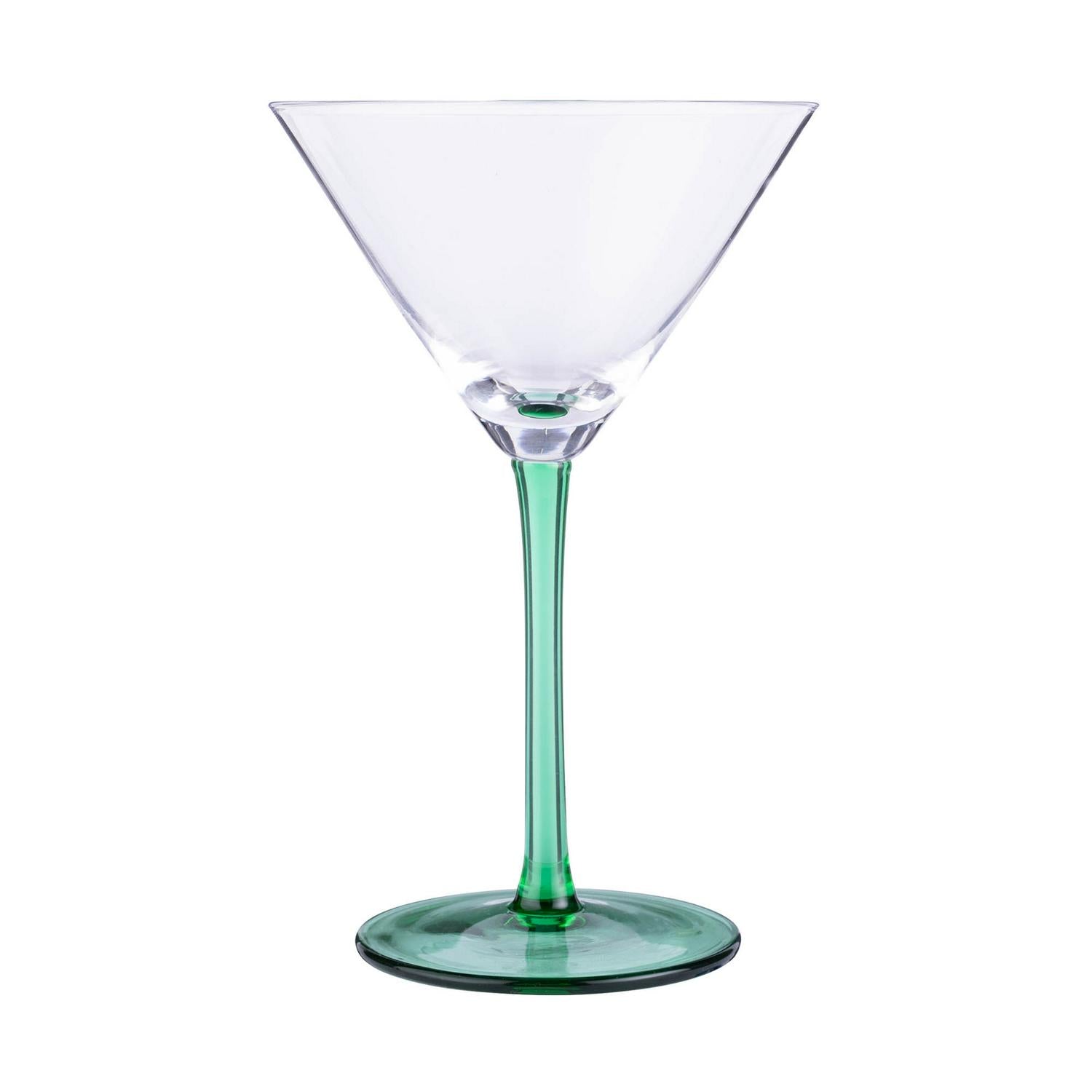 Habitat coloured stem martini glass green, UK version