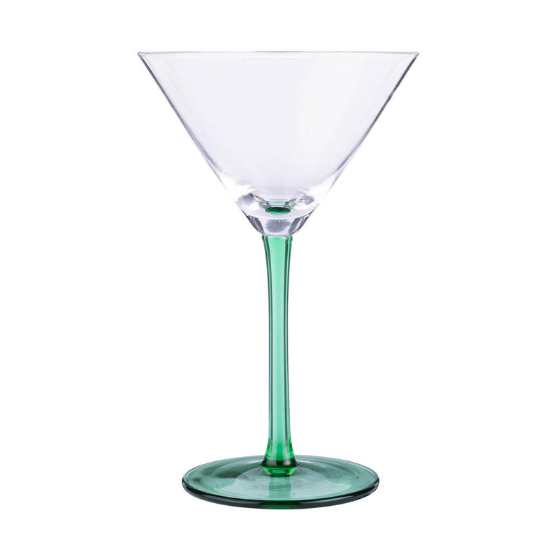 Habitat coloured stem martini glass green, UK version